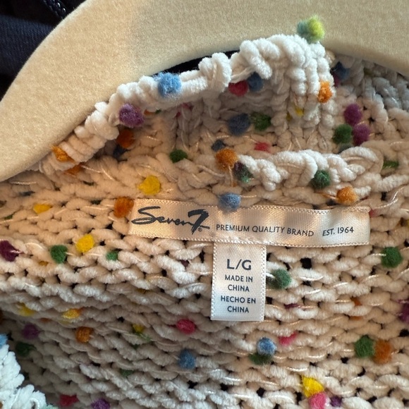 Seven7  For Man Kind Cream Cowl Neck Sweater - Picture 8 of 11